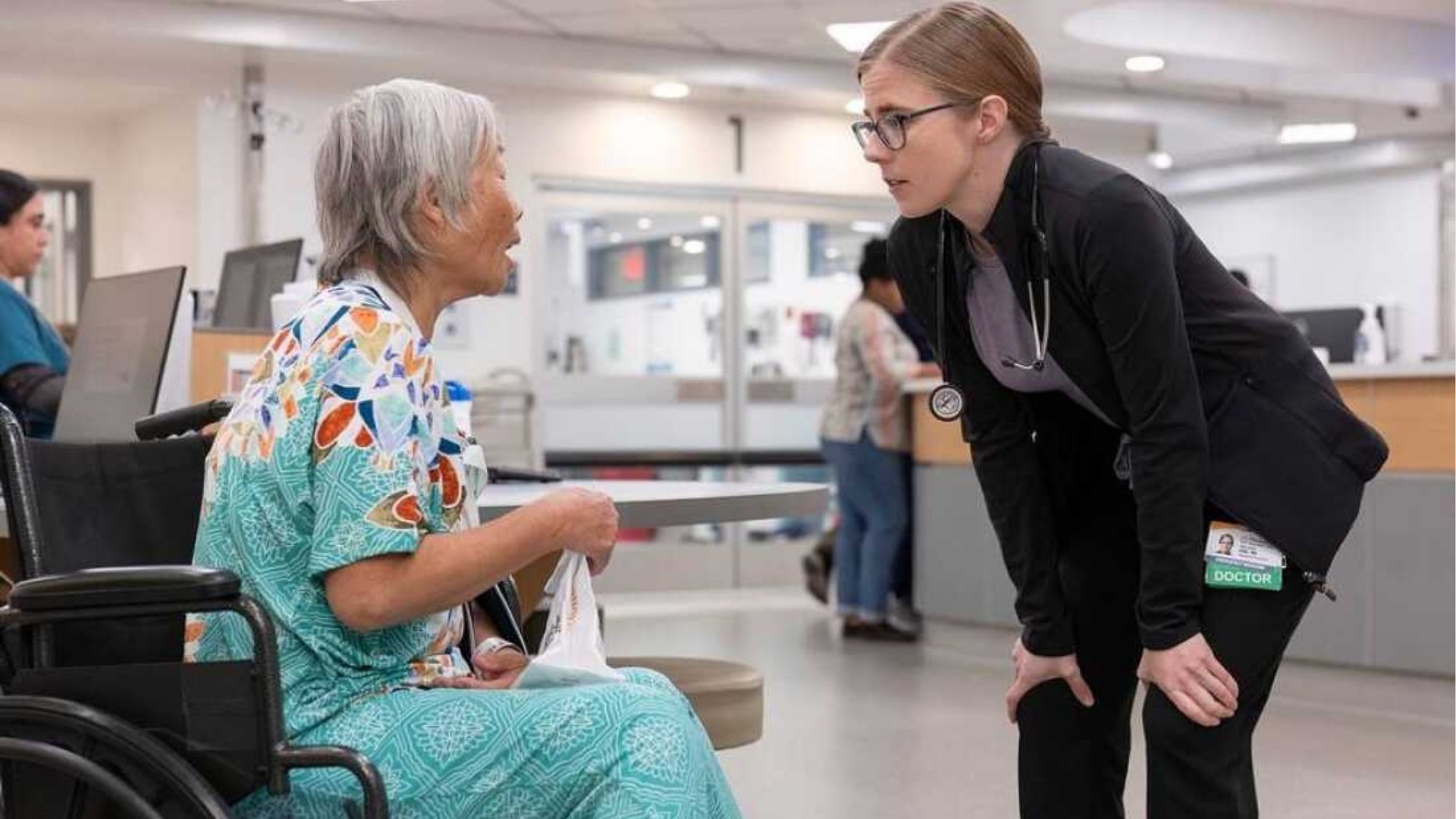 Shu Lan Tuan and Taylor Dearden in HBO Max's series The Pitt.