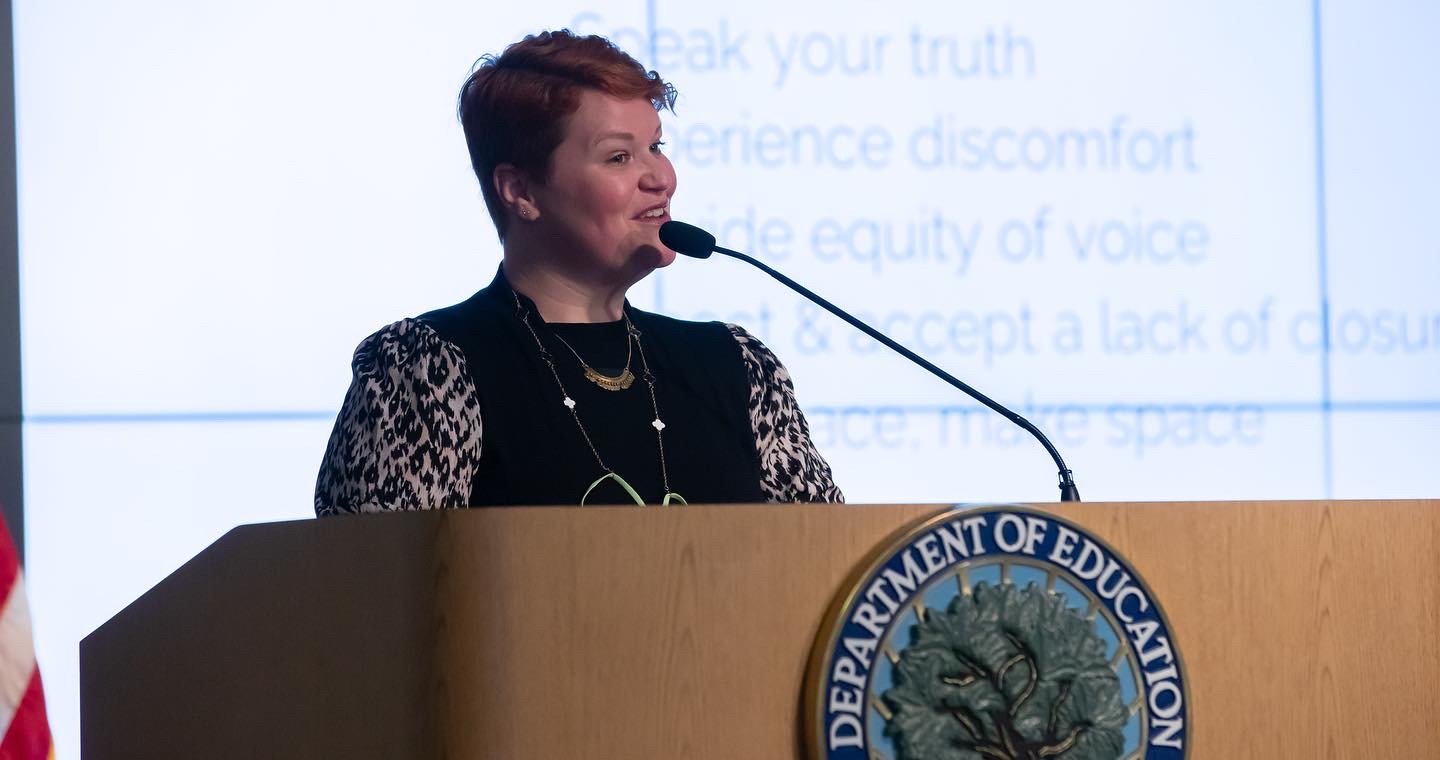 Kristina Ishmael speaking at the U.S. Department of Education, Office of Educational Technology and ISTE joint event 