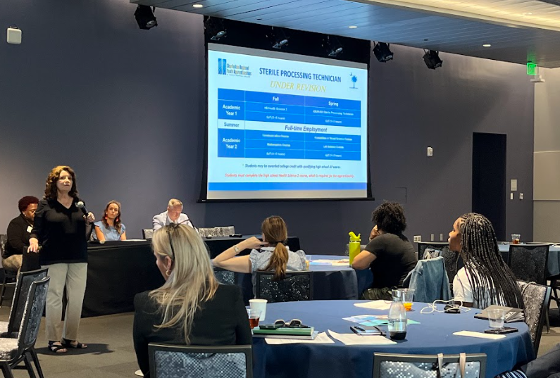 Image of attendees at 2025 site visit to Trident Technical College