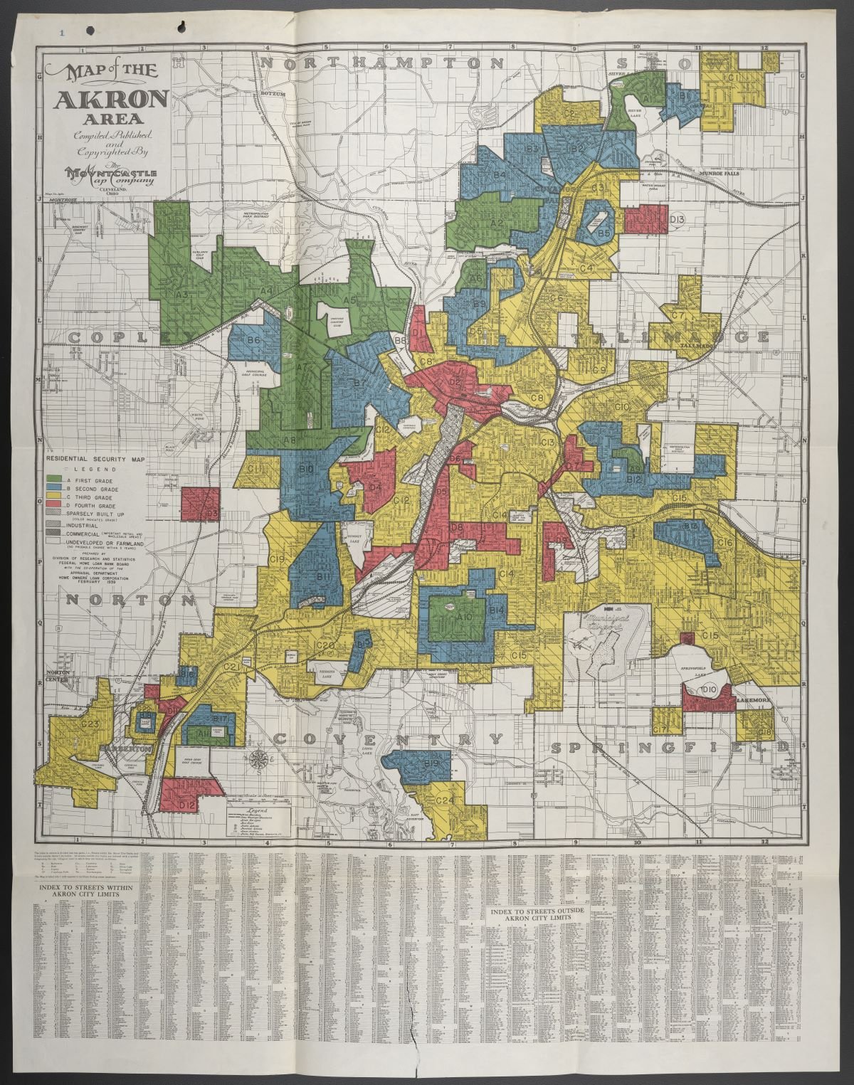 Akron Redlining Map
