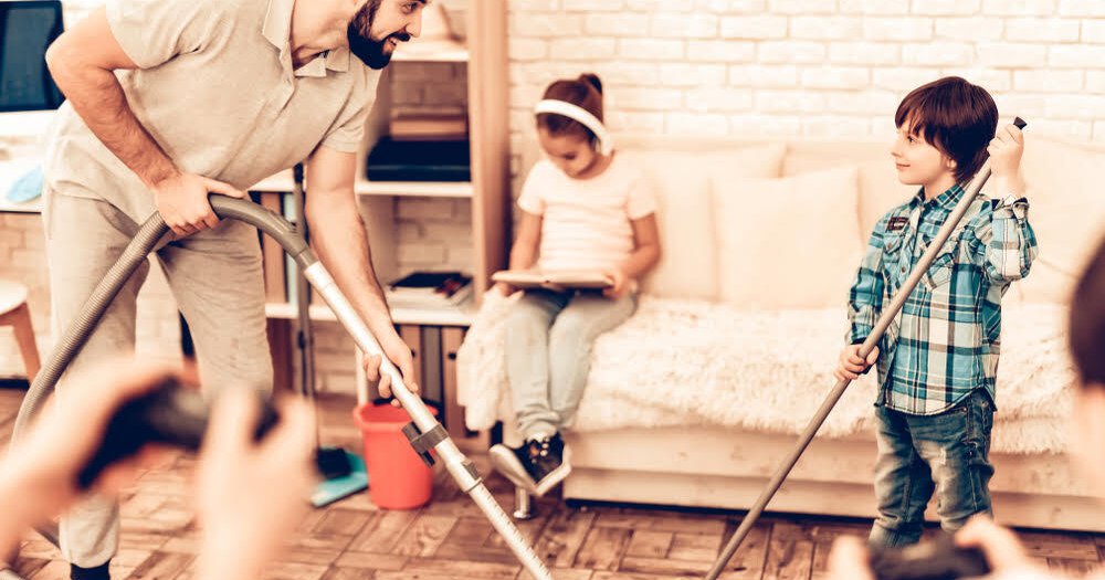 Dad Kids Clean House.jpg