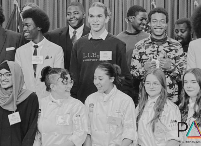 Black and white image of PAYA youth council members