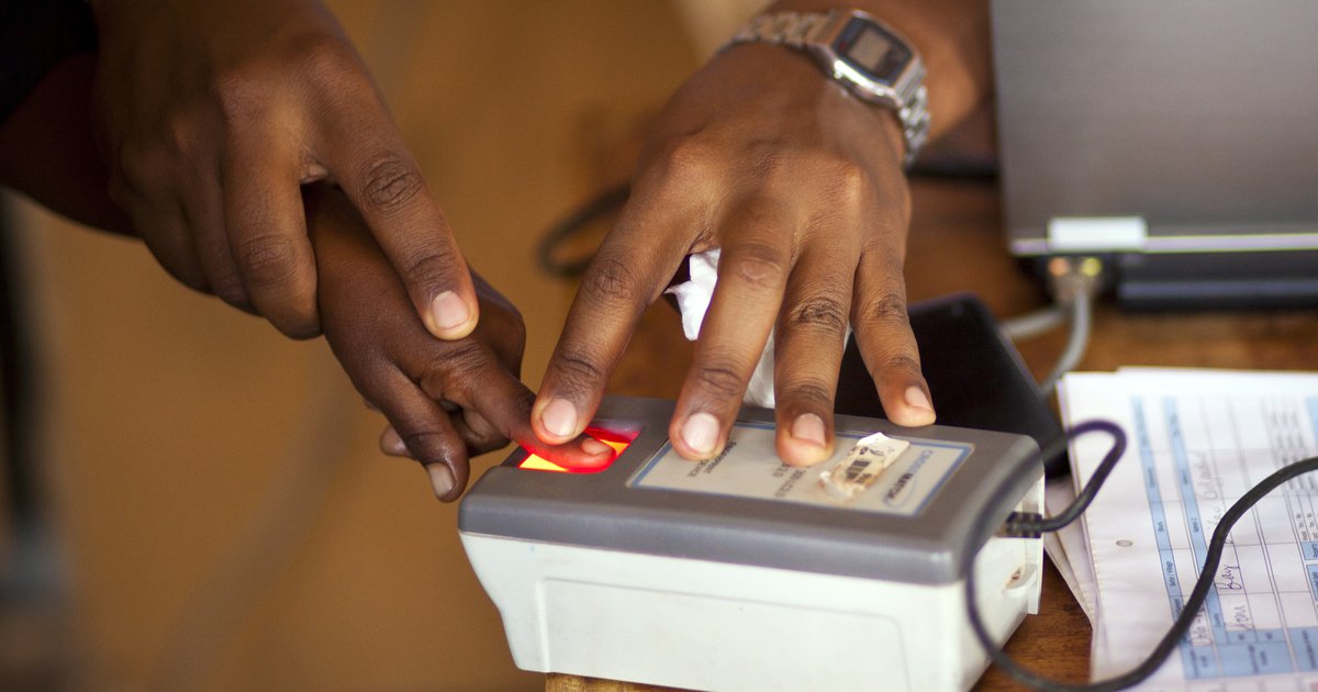 Refugee using biometrics