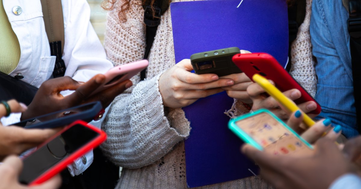 Young People with Phones