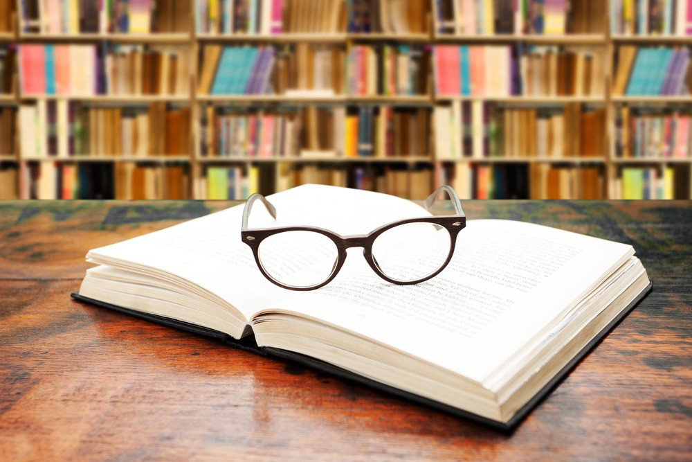 Glasses on Book