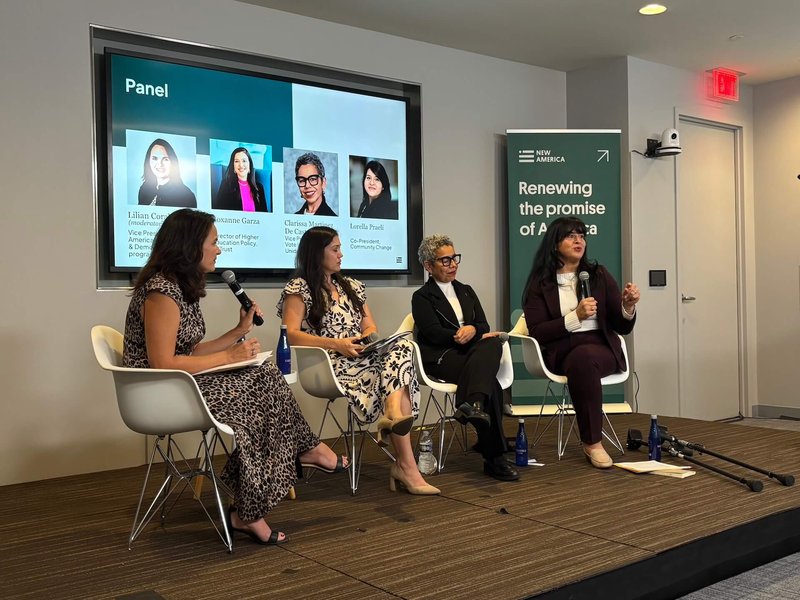 A panel at a New America Event