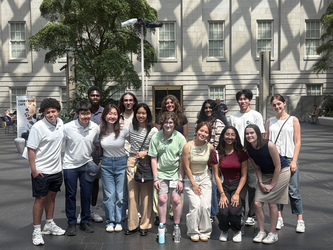 Group of 2024 build4good interns standing in front of the White House.