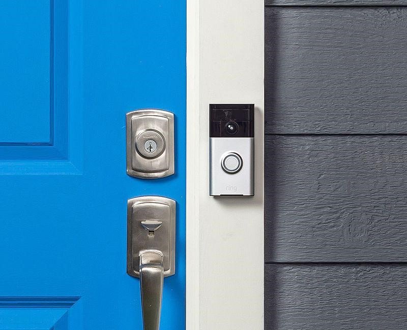 A Ring doorbell connected to the Internet