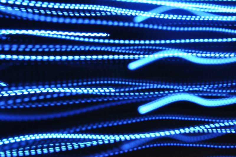 Digital illustration representing a digital network and AI
