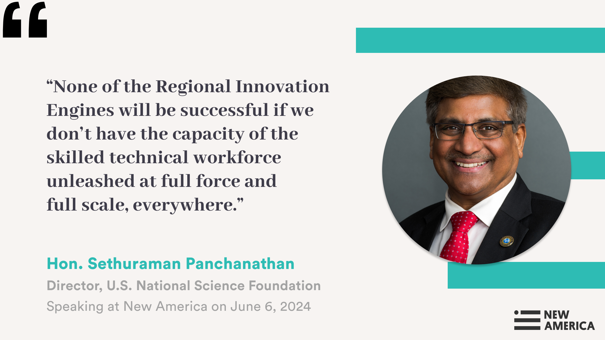 New America NSF Director Sethuraman Panchanathan Shalin Jyotishi