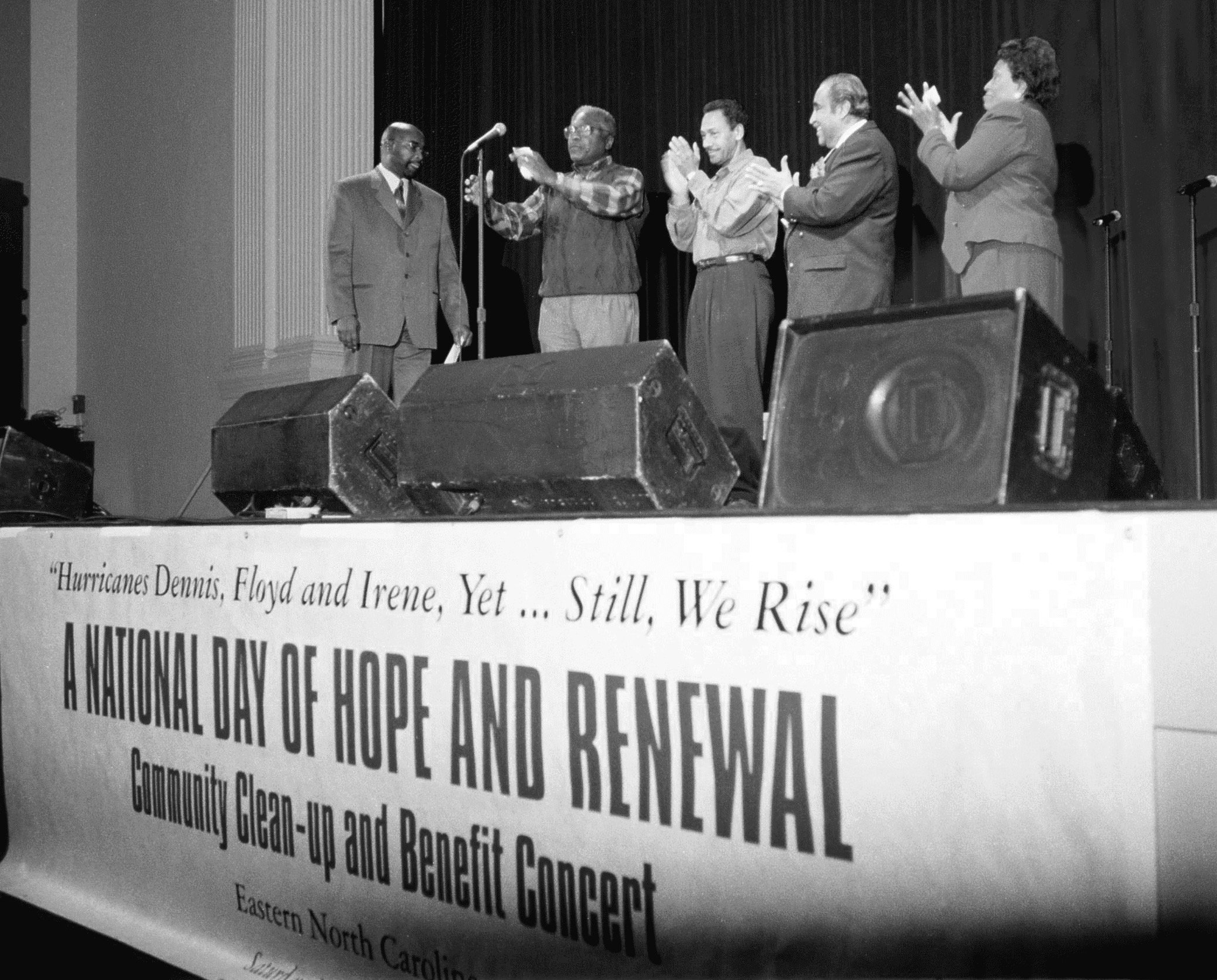 Community Meeting addressing the devastation caused by Hurricane Floyd in 1999.