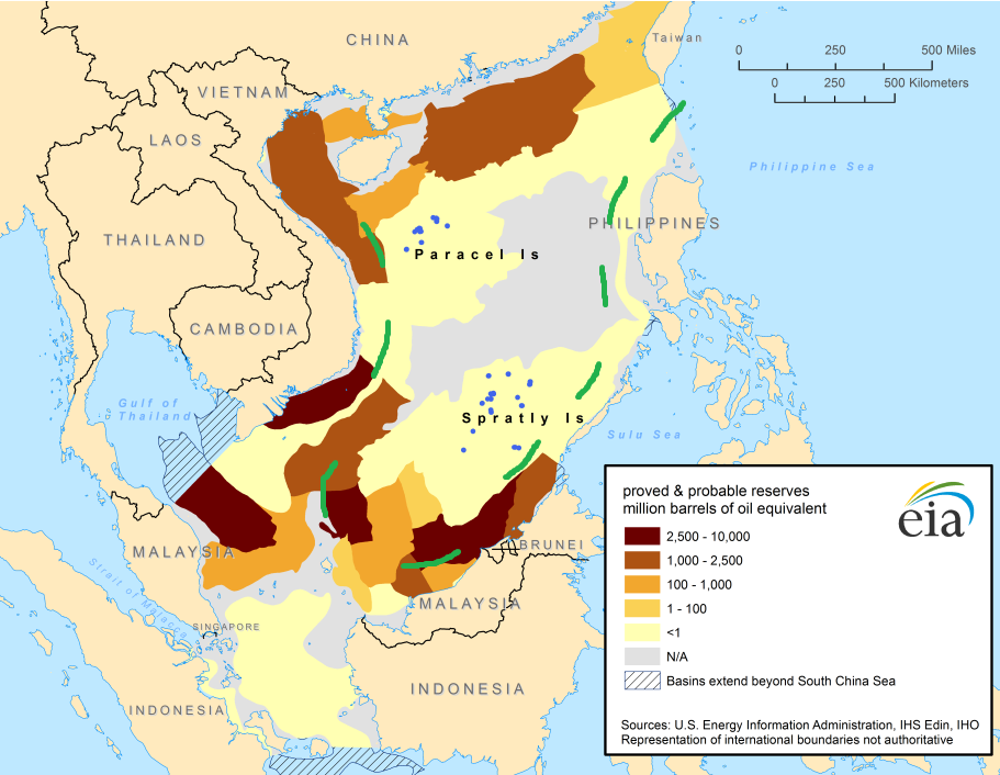 South China Sea Oil Reserves and Nine Dash Line