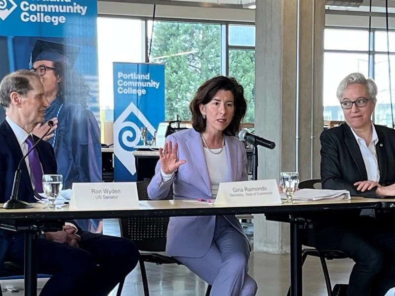 Secretary of Commerce Gina Raimondo at a Community College