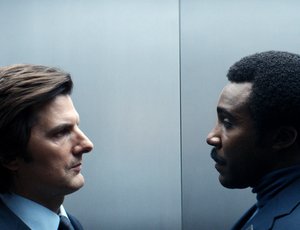 Adam Scott and Tramell Tillman in 'Severance,' season 2, episode 3.
