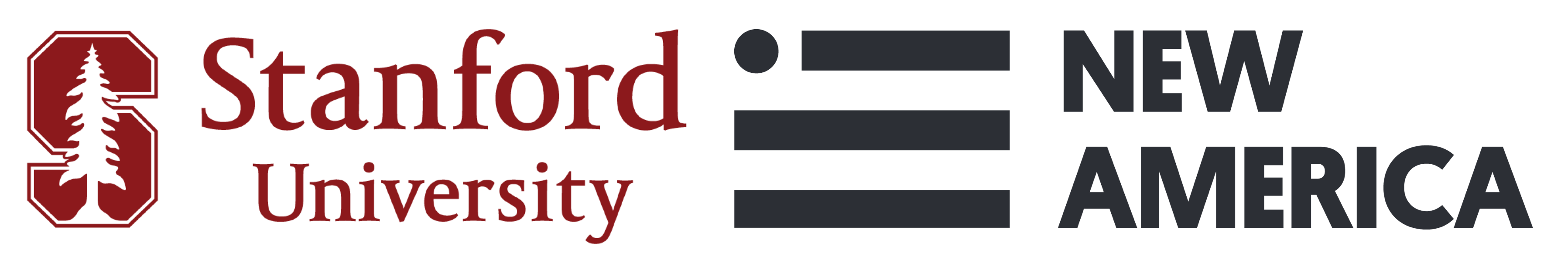 Stanford University and New America Logos