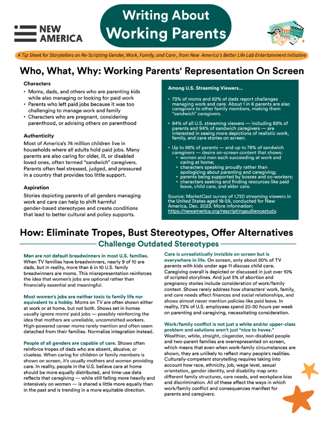 Writing About Working Parents