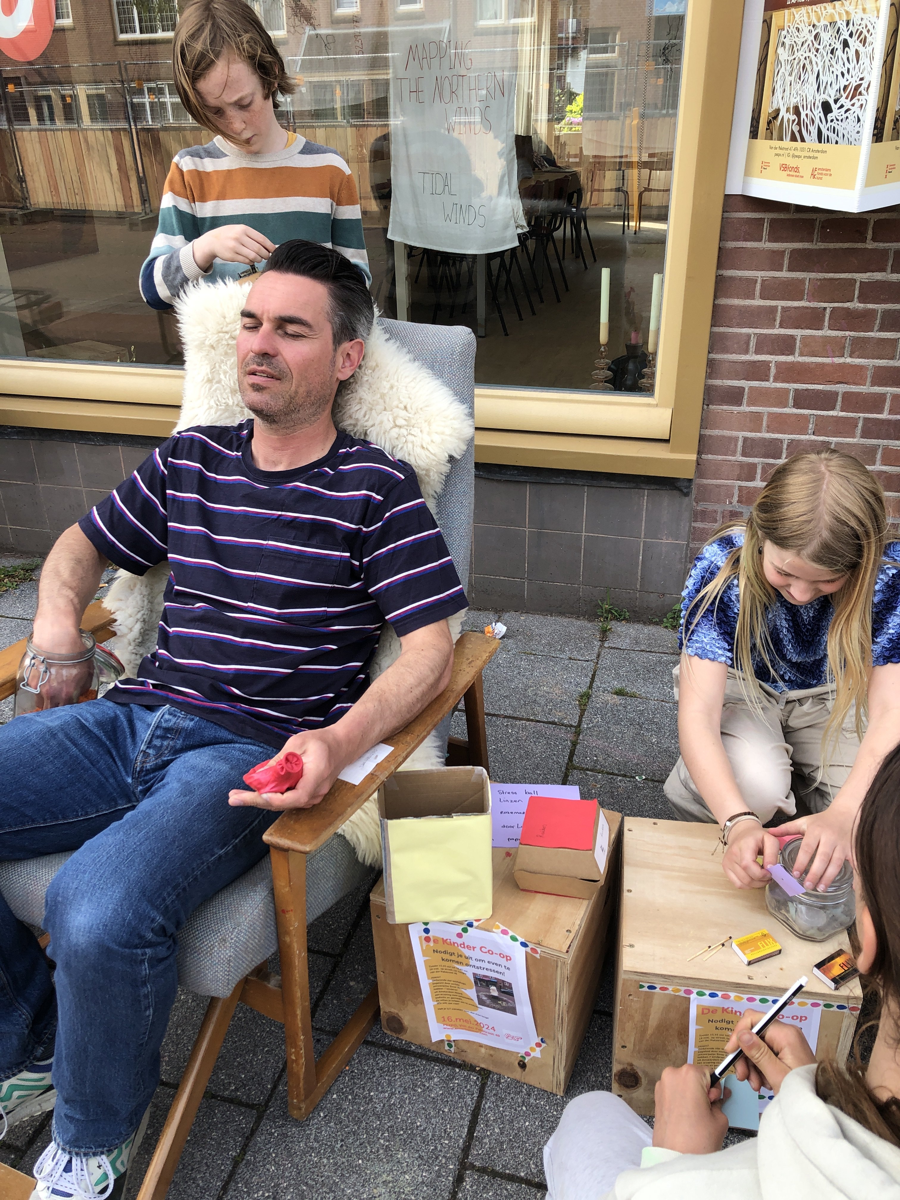 Kids provide a spa experience they designed for adults