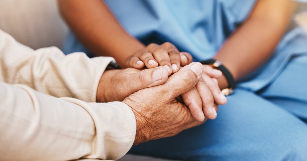 caregiver hands