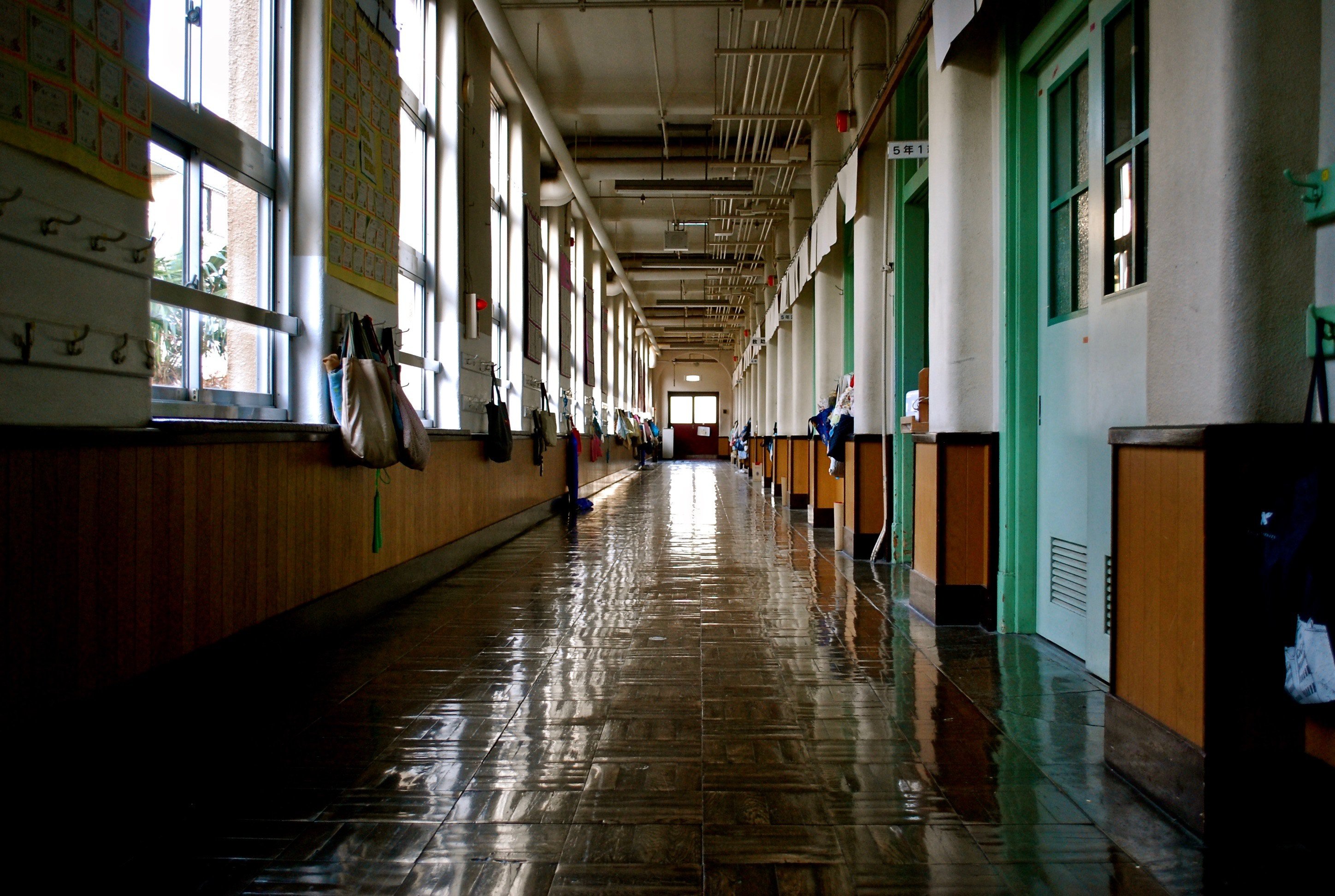 high school hallway