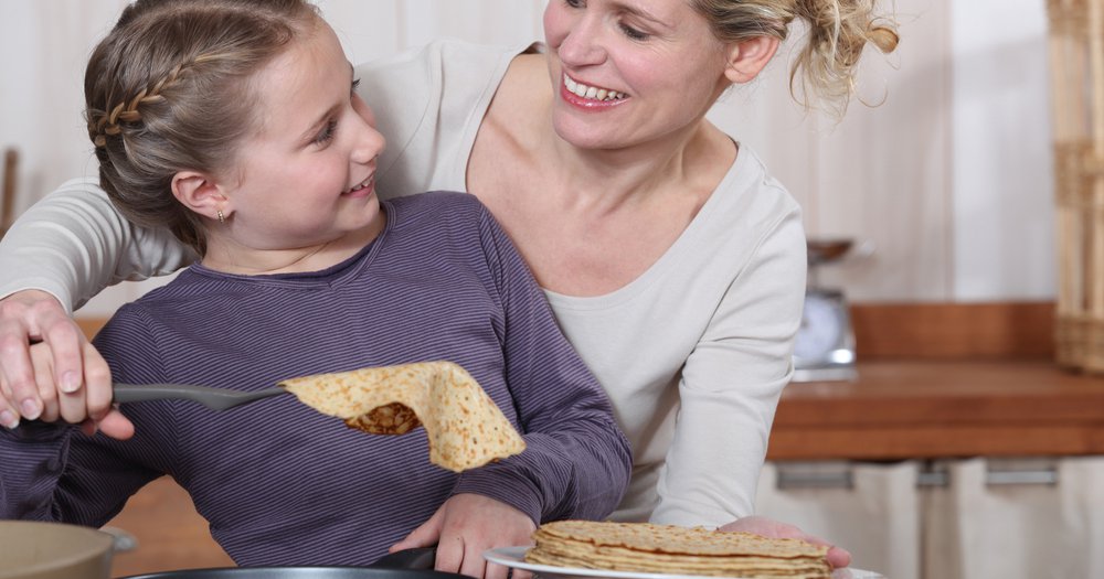 Mother and child pancake