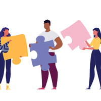 people with puzzle pieces ill