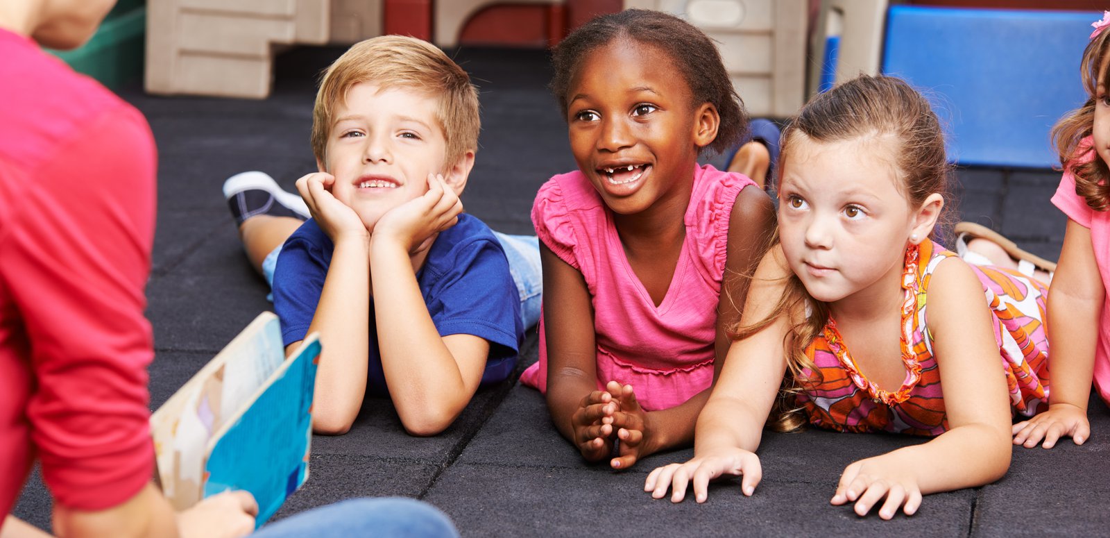 Laughing children in kindergarten