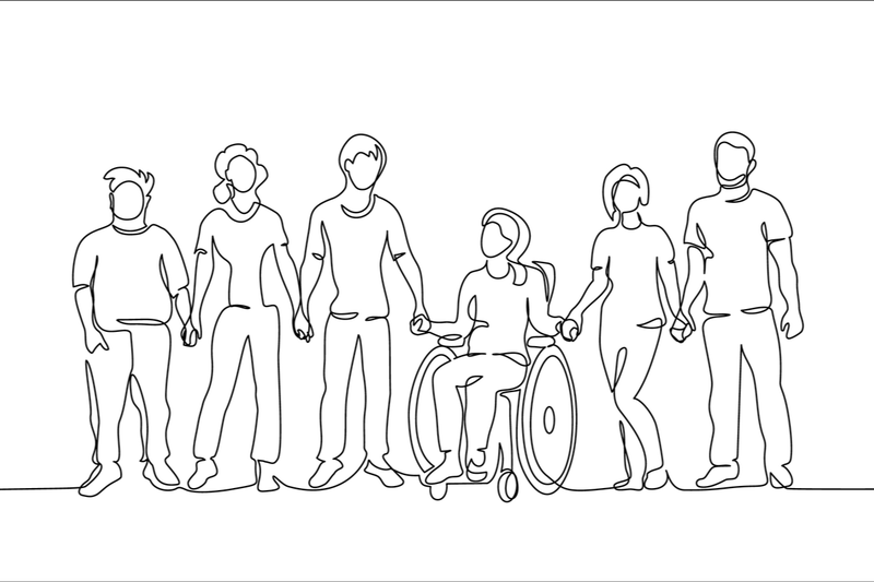 Outline People Disability