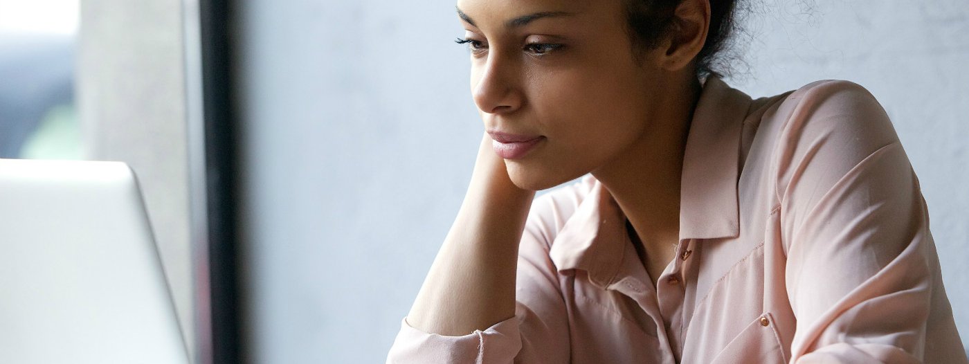 Woman using computer