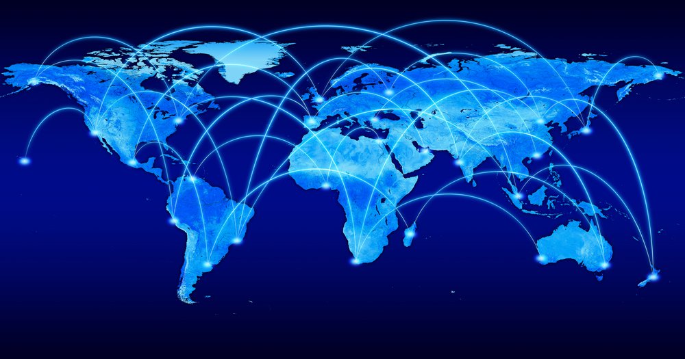 Social network map globe