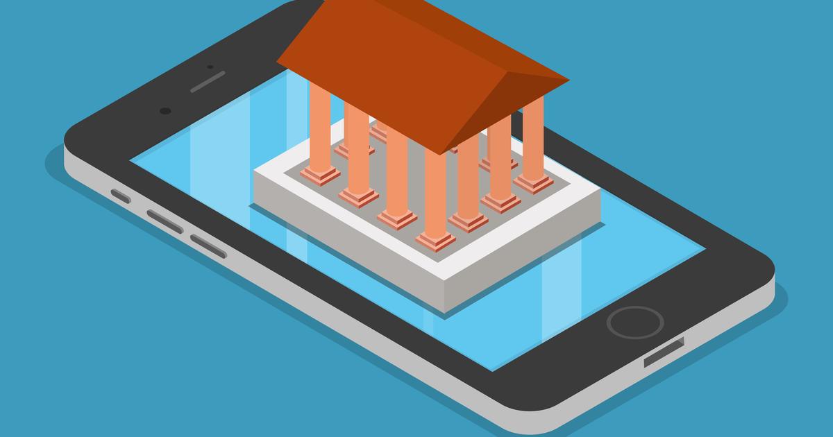 e-Government on Phone Tablet Vector