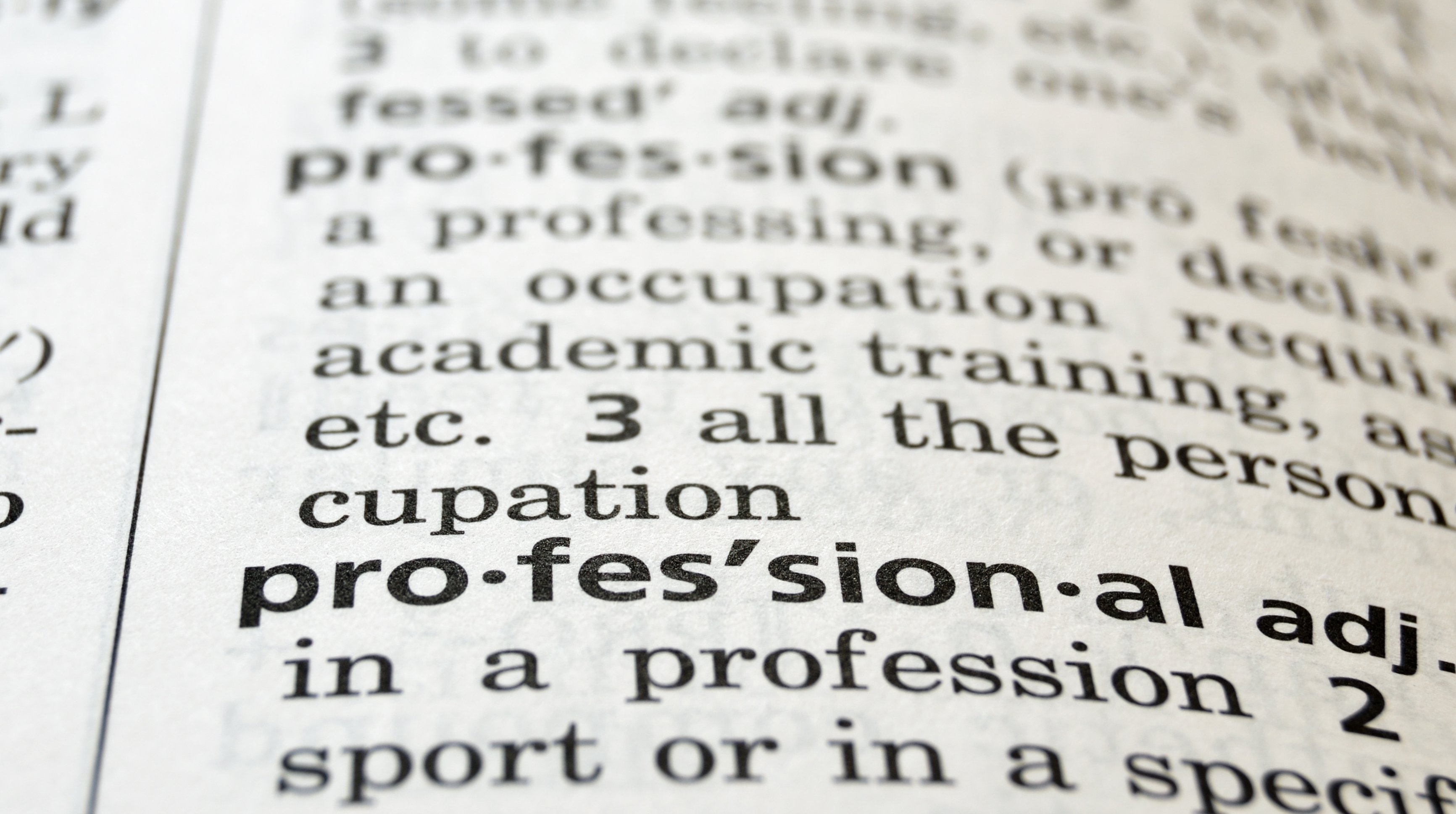 Professional dictionary