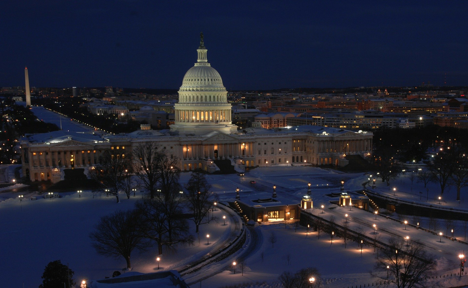 Snowy US capitol congress